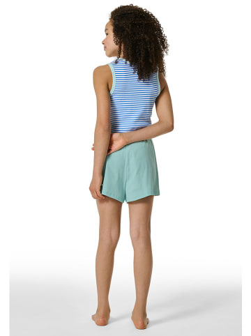 Schiesser Pyjama turquoise/lichtblauw