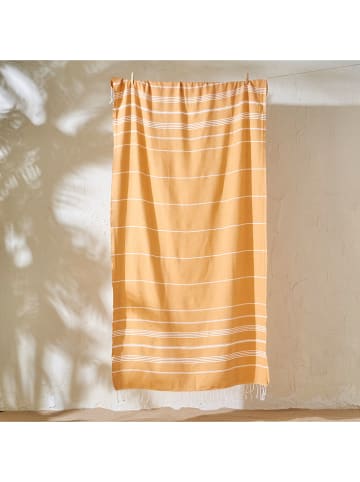 BELLA MAISON Ręcznik plażowy "Alora" w kolorze musztardowym - 180 x 95 cm