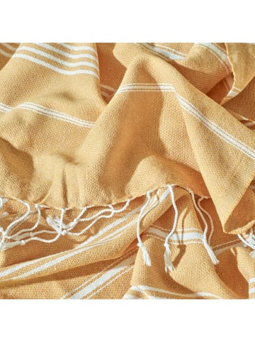BELLA MAISON Strandlaken "Alora" mosterdgeel - (L)180 x (B)95 cm