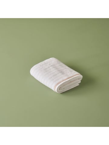 BELLA MAISON Handtuch "Belinda" in Weiß/ Beige - (L)70 x (B)50 cm