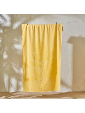 BELLA MAISON Ręcznik plażowy "Lemoncello" w kolorze żółtym - 150 x 70 cm
