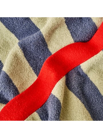 BELLA MAISON Badhanddoek "Line" wit/blauw/rood - (L)150 x (B)90 cm