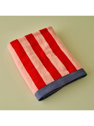BELLA MAISON Badhanddoek "Line" lichtroze/rood - (L)150 x (B)90 cm