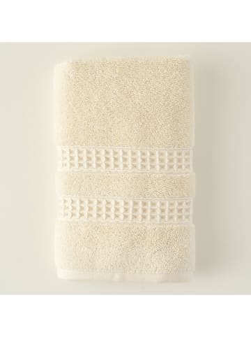 BELLA MAISON Handdoek "Peggy" crème - (L)90 x (B)50 cm