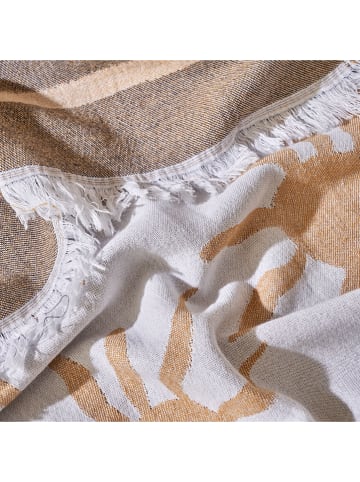 BELLA MAISON Strandtuch "Summer Lover" in Weiß/ Gelb/ Blau - (L)160 x (B)90 cm