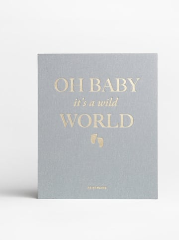Printworks Babyfotoalbum "Baby it's a wild world" grijs - (B)26 x (H)31,5 x (D)5 cm