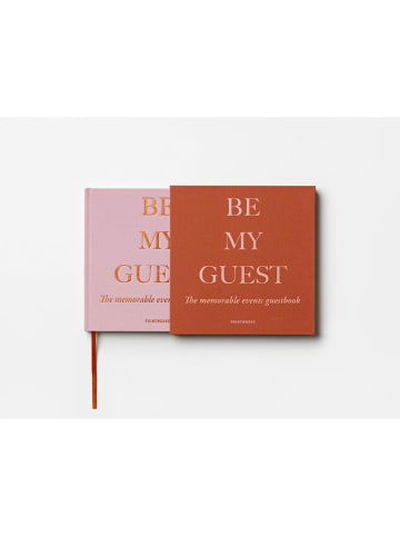 Printworks Gästebuch ''Be My Guest'' in Orange/ Rosa - (B)23 x (H)23,5 x (T)2,4 cm