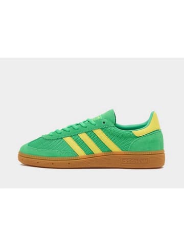 adidas Leder-Sneakers "Handball Spezial" in Grün/ Gelb