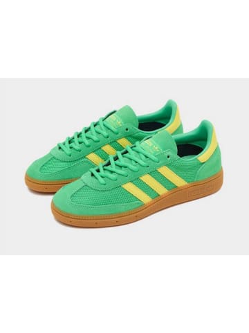 adidas Leder-Sneakers "Handball Spezial" in Grün/ Gelb