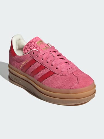 adidas Skórzane sneakersy "Gazelle Bold" w kolorze różowo-czerwonym