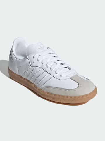 adidas Leder-Sneakers "Samba OG" in Weiß/ Beige
