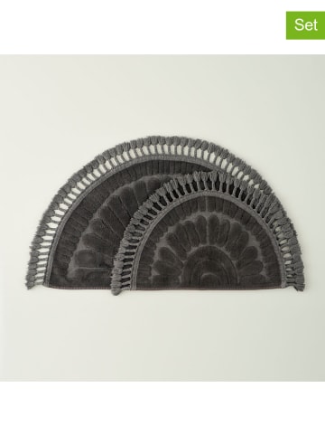 BELLA MAISON 2er-Set: Badematten "Sunshine" in Anthrazit