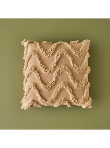 BELLA MAISON Kissen ''Nate'' in Beige - (L)43 x (B)43 cm