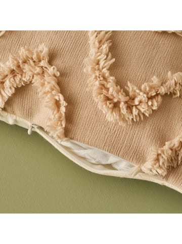 BELLA MAISON Kissen ''Nate'' in Beige - (L)43 x (B)43 cm