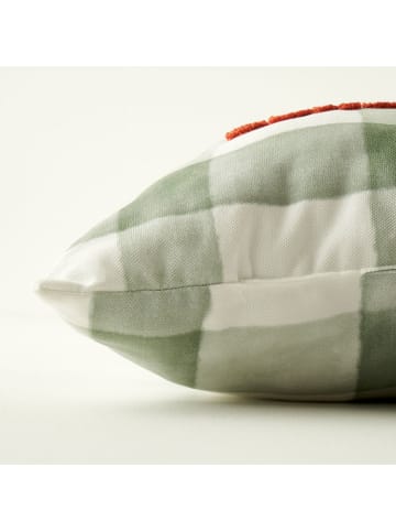 BELLA MAISON Kissen ''Sunshine'' in Grün/ Rot/ Weiß - (L)35 x (B)35 cm