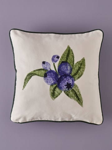 BELLA MAISON Kissenhülle ''Blueberry'' in Creme/ Dunkelblau - (L)45 x (B)45 cm