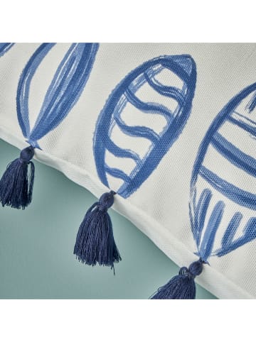 BELLA MAISON Kissenhülle ''Marine'' in Creme/ Blau - (L)45 x (B)45 cm