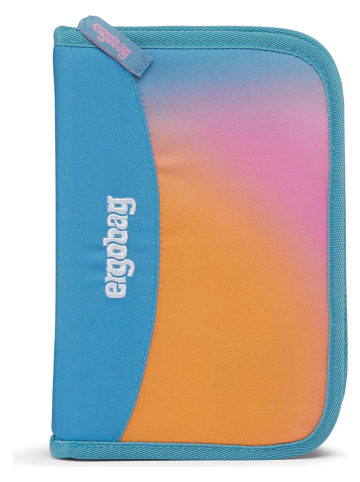 Ergobag Federmäppchen "UrlaubsfieBär" in Hellblau/ Orange - (B)21 x (H)4 x (T)14 cm