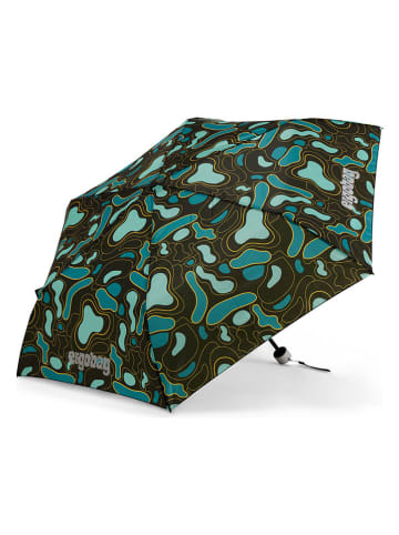Ergobag Regenschirm in Schwarz/ Türkis