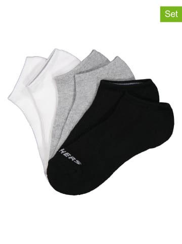 Skechers Skarpety (3 pary) w kolorze szaro-biało-czarnym