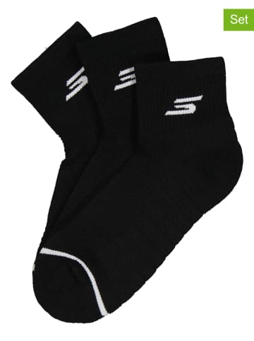 Skechers Skarpety (3 pary) w kolorze czarnym
