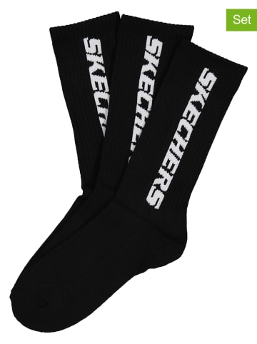Skechers 3er-Set: Socken in Schwarz