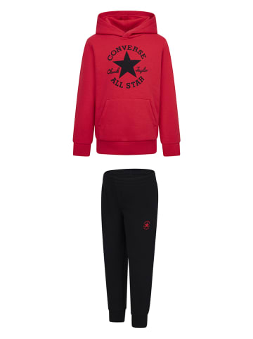 Converse 2-częściowy zestaw w kolorze czarno-czerwonym