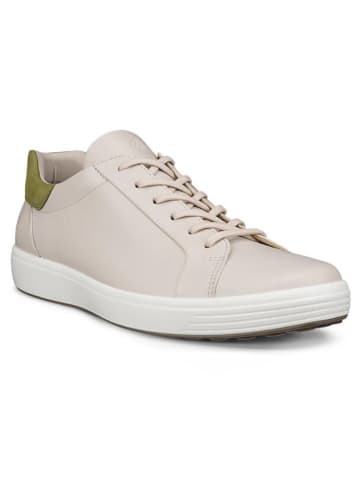 Ecco Skórzane sneakersy "Soft 7 M" w kolorze beżowym