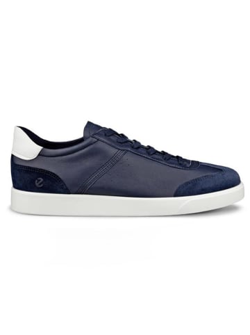 Ecco Skórzane sneakersy "Street Lite" w kolorze granatowym