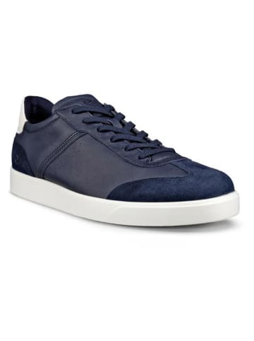 Ecco Skórzane sneakersy "Street Lite" w kolorze granatowym