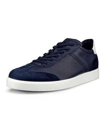 Ecco Skórzane sneakersy "Street Lite" w kolorze granatowym