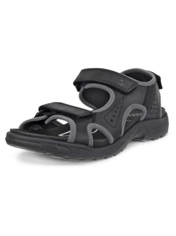 Ecco Leren wandelsandalen "Hike" zwart/grijs