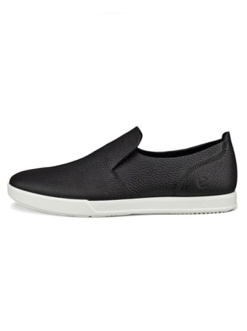 Ecco Skórzane slippersy "Leisure" w kolorze czarnym
