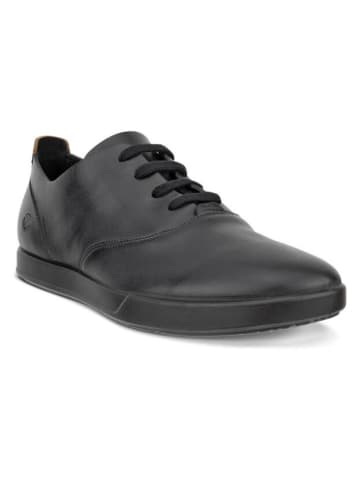 Ecco Leder-Schnürschuhe "Travel" in Schwarz