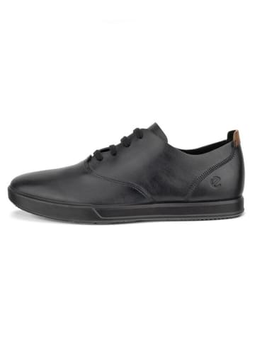 Ecco Leder-Schnürschuhe "Travel" in Schwarz