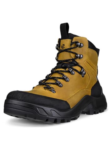 Ecco Leren trekkingschoenen "Offroad" zwart/geel