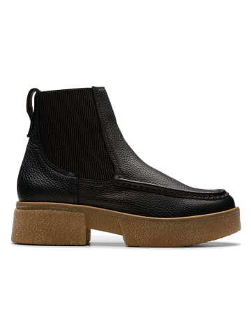 Clarks Leder-Chelsea-Boots "Linoso" in Schwarz