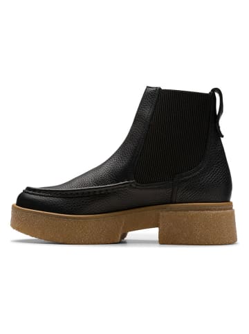 Clarks Leder-Chelsea-Boots "Linoso" in Schwarz