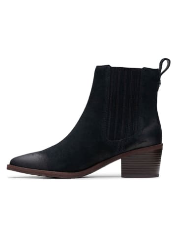 Clarks Leren enkellaarzen zwart