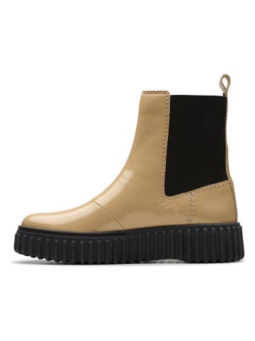 Clarks Leder-Chelsea-Boots "Torhill Maple" in Beige