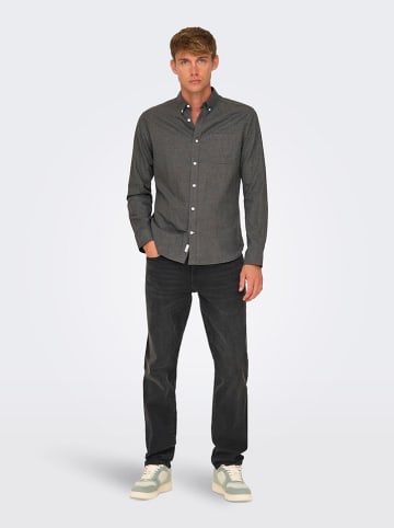 ONLY & SONS Dżinsy "Weft" - Regular fit - w kolorze antracytowym