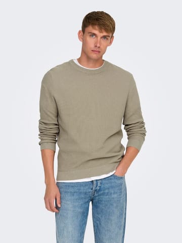 ONLY & SONS Pullover "Tony" in Beige