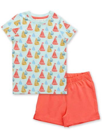 Sense Organics Pyjama in Hellblau/ Orange