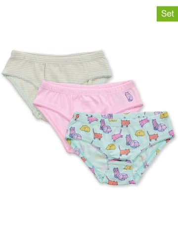 Sense Organics 3er-Set: Slips in Grün/ Rosa/ Hellblau