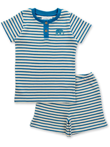 Sense Organics Pyjama in Blau/ Weiß