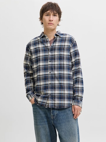 Jack & Jones Blouse "James" donkerblauw/wit