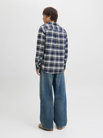 Jack & Jones Blouse "James" donkerblauw/wit