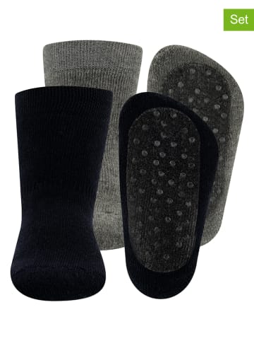 ewers 2er-Set: ABS-Socken in Schwarz/ Grau