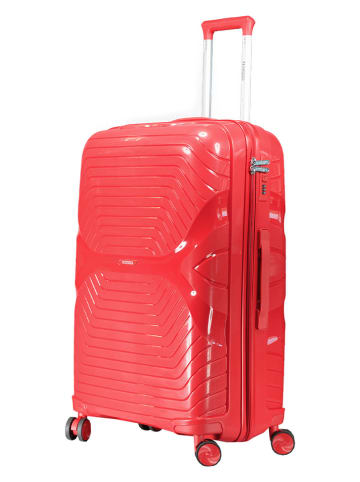Geographical Norway 3-delige hardcase-trolleyset "Silkovette" rood