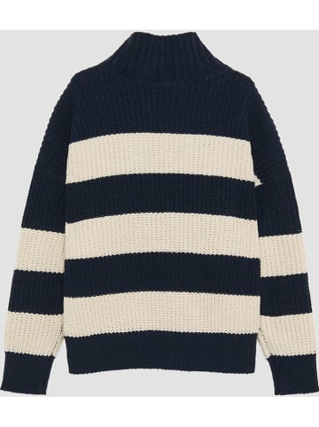 s.Oliver Sweter w kolorze granatowo-kremowym